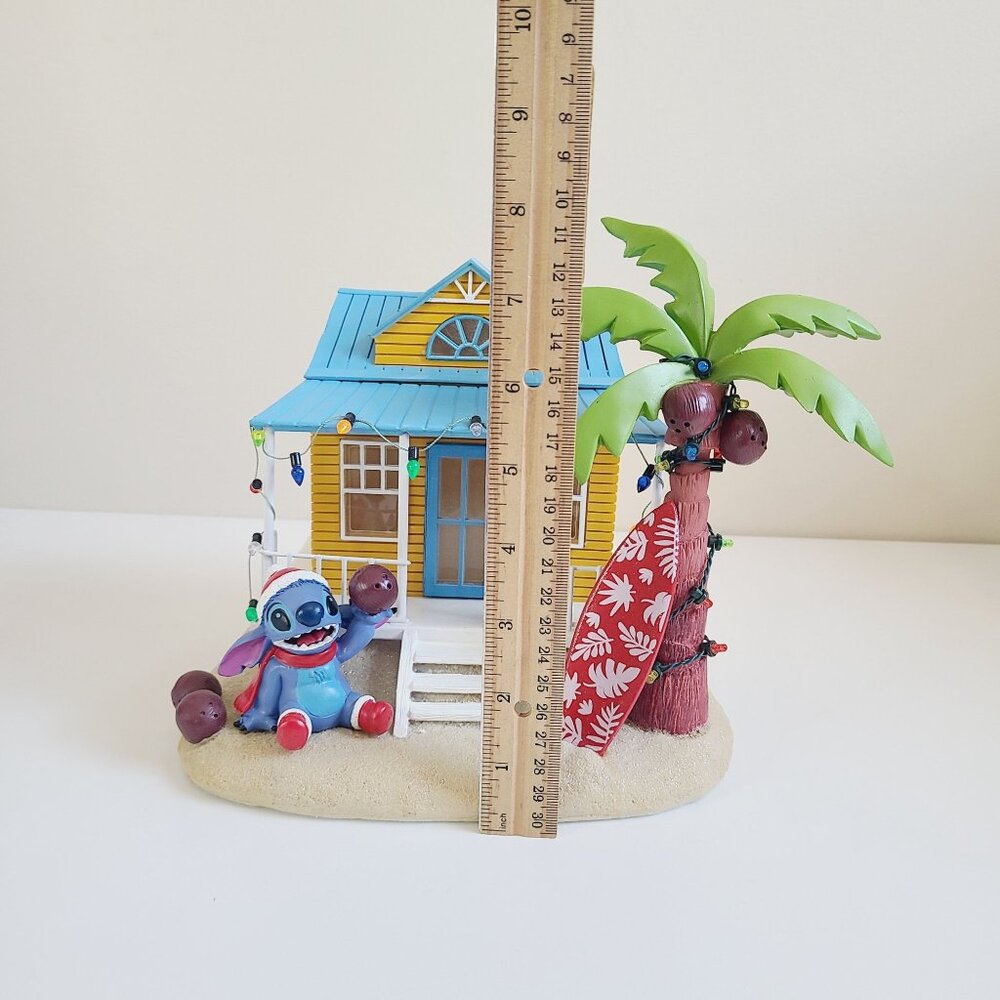 Disney St. Nicholas Square Stitch Illuminated Holiday Beach House Christmas - Picture 9 of 12